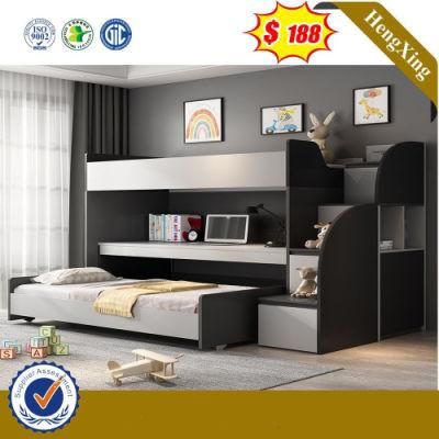 Latest Smart MDF Wood Bedroom Furniture Children Double Bunk Beds with Storage Drawer or Ladder