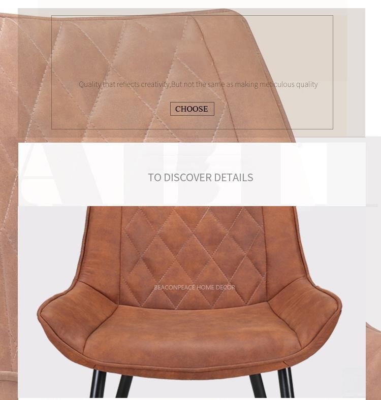 Luxury Modern Velvet Dining Chairs with Steel Frame for Cafe Restaurant
