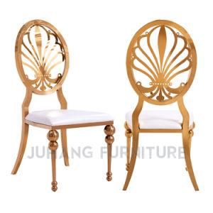 Modern Design Stacking Round Back Stainless Steel Banquet Chair (HM-K065)