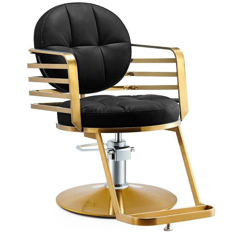 Hl-7248b Salon Barber Chair for Man or Woman with Stainless Steel Armrest and Aluminum Pedal