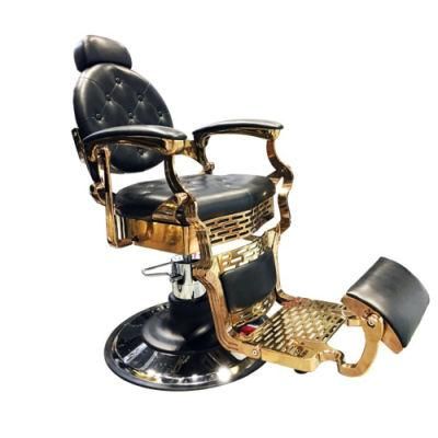 Golden Heavy Duty Vintage Barber Chair Salon Chair Salon Equipment for Sale