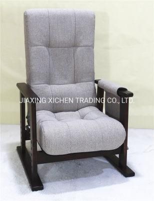 Grey Fabric Adjustable High Beackrest Living Room Armrest Chairs