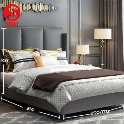 Manufactory Wholesale Bedroom Furniture Leather Bed Frame Modern Factory Price
