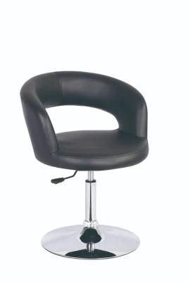 Black Color Big Seat with Big Chrome Base Bar Stool