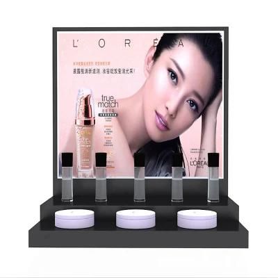 Experienced Manufacturer L-Shaped Acrylic Cosmetic Display Stand for Retail Promotion