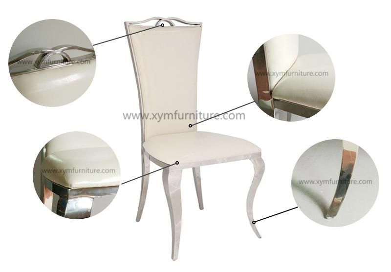 Cheap Price Restaurant Furniture PU Leather Hotel Stainless Steel Chair