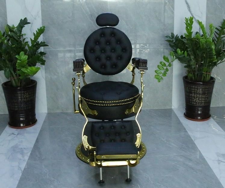 Hl-9260A Salon Barber Chair for Man or Woman with Stainless Steel Armrest and Aluminum Pedal