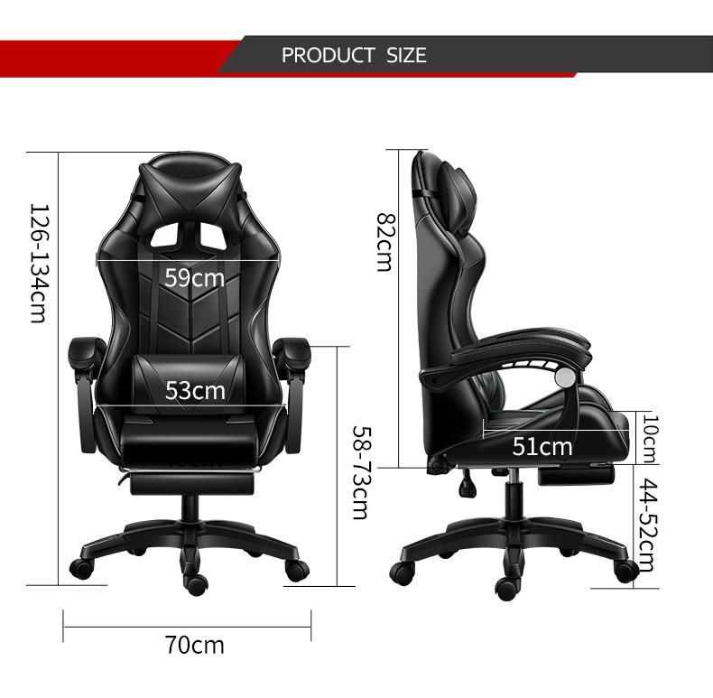 CE Approval Cheap Custom High Back PVC Leather PC Game Computer Office Furniture Racing Gaming Chair with Footrest