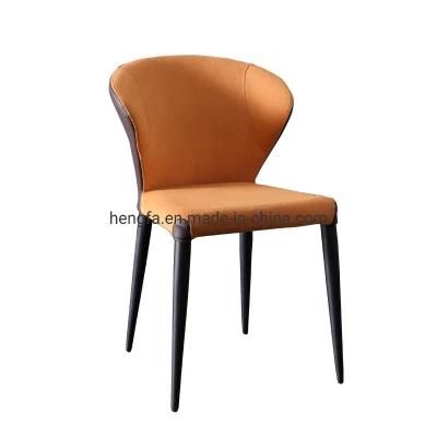 Modern China Wholesale Metal Frame Restaurant Leather Upholstered Dining Chairs