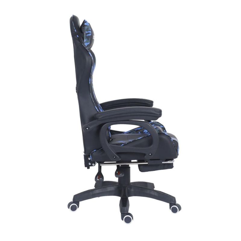 Factory Wholesale Leather Reclining Gamer Chair LED Light Bar Racer RGB Gaming Chair