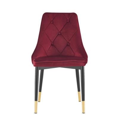 New Design Multi Color Modern Leather Soft Velvet Dining Chairs Hotel Restaurant Velvet Dining Chairs