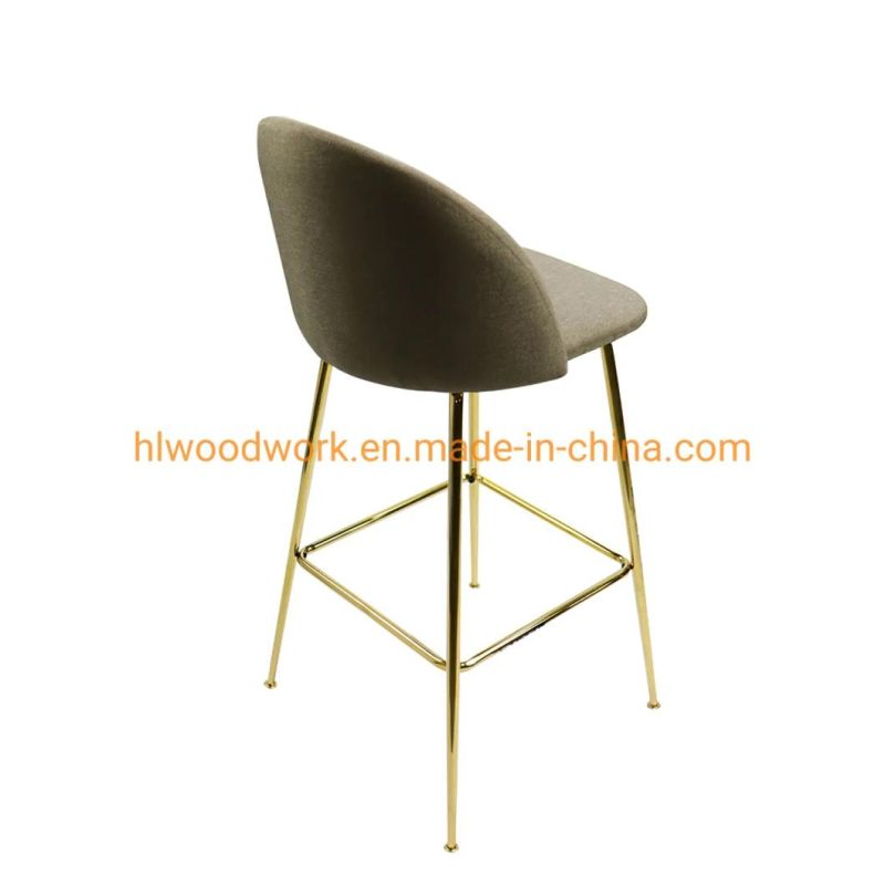 Cheap Modern Hotel Leisure Dining Hotel Fabric Chair Office Leisure Chair with Metal Legs Nordic Hotel Leather Gold Steel Modern Hotel Bar Stool Chairs