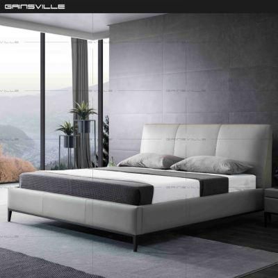 Luxury Modern Furniture Bedroom Bed Leather Bed with Comfortable Headrest Gc1816