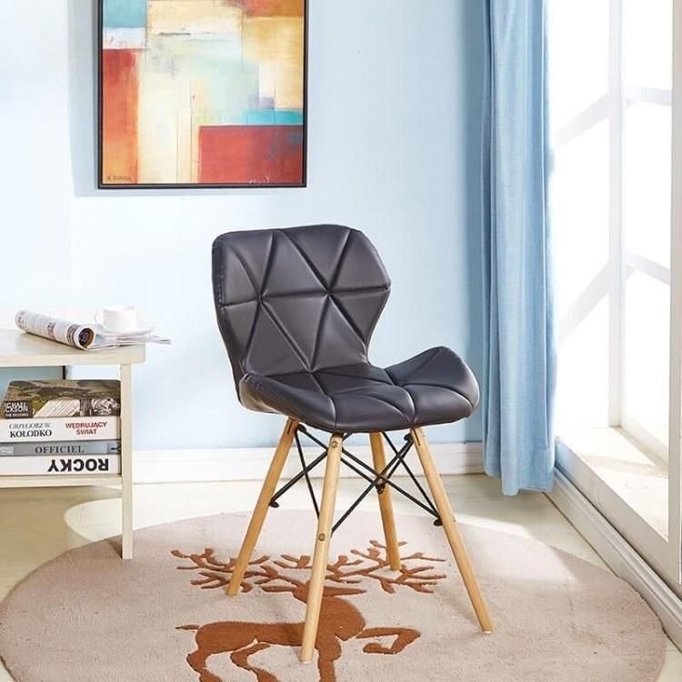 Ins Home Furniture Side Chair Nordic Faux Leather Makeup Chair Nordic Backrest Dining Chair