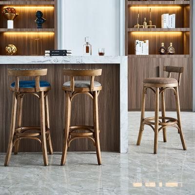 Modern Dining Chairs Upholstered Bar Furniture Leather Lounge Chair Bar Chair