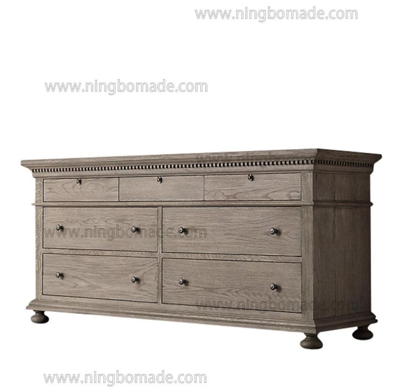 Architectural Classicism Timeless Collection Antique Grey Oak 3+4 Drawers Chest