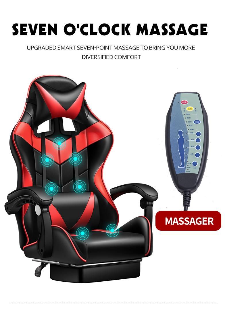 CE Approval Cheap Office Furniture Modern Chair Game Ergonomic Game Chair Massage Game Racing Footrest Chair