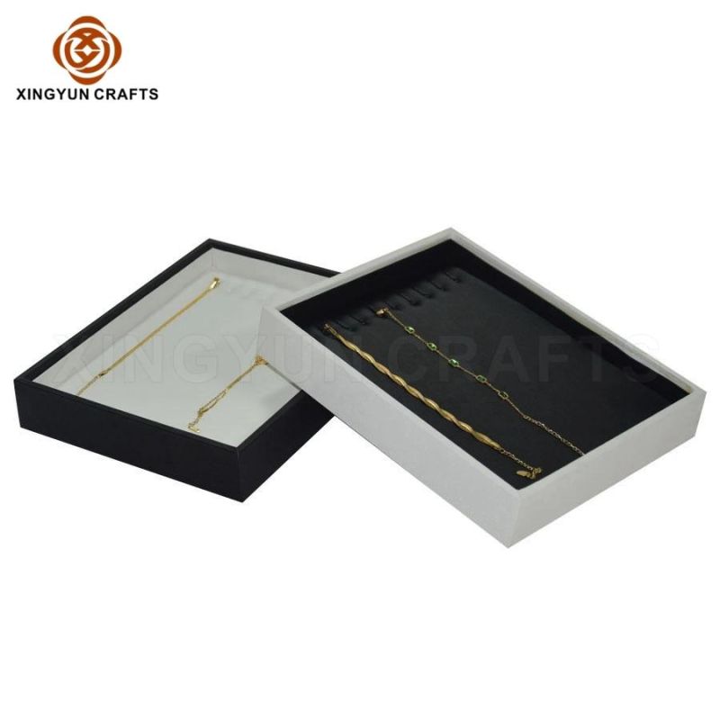 Wholesale Leather Earring Ring Necklace Bangles Showcase Set Jewelry Trays Display Stand for Luxury Shops