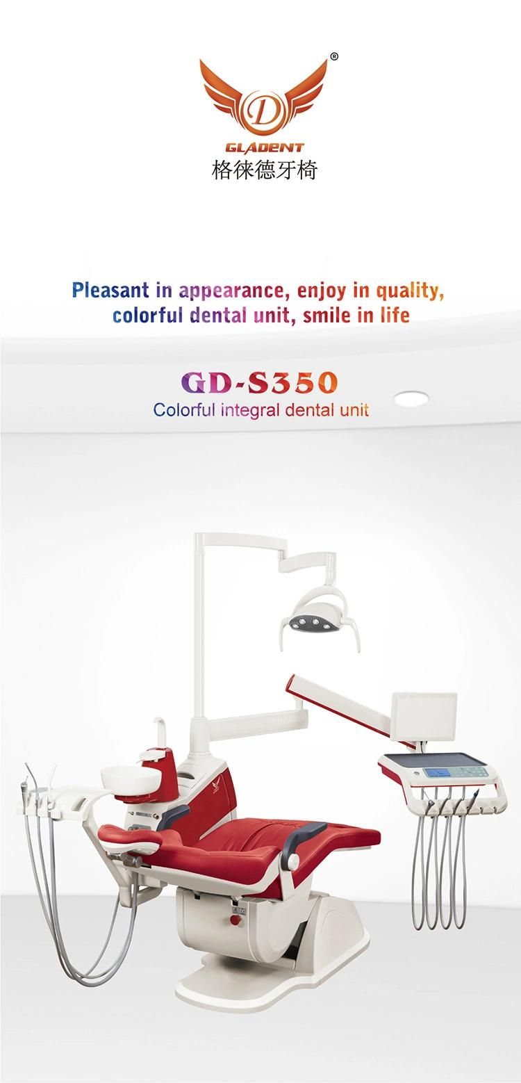 Purplish Red ISO Approved Dental Chair Dental Stool Price/Best Dental Unit/Midmark Dental Chairs