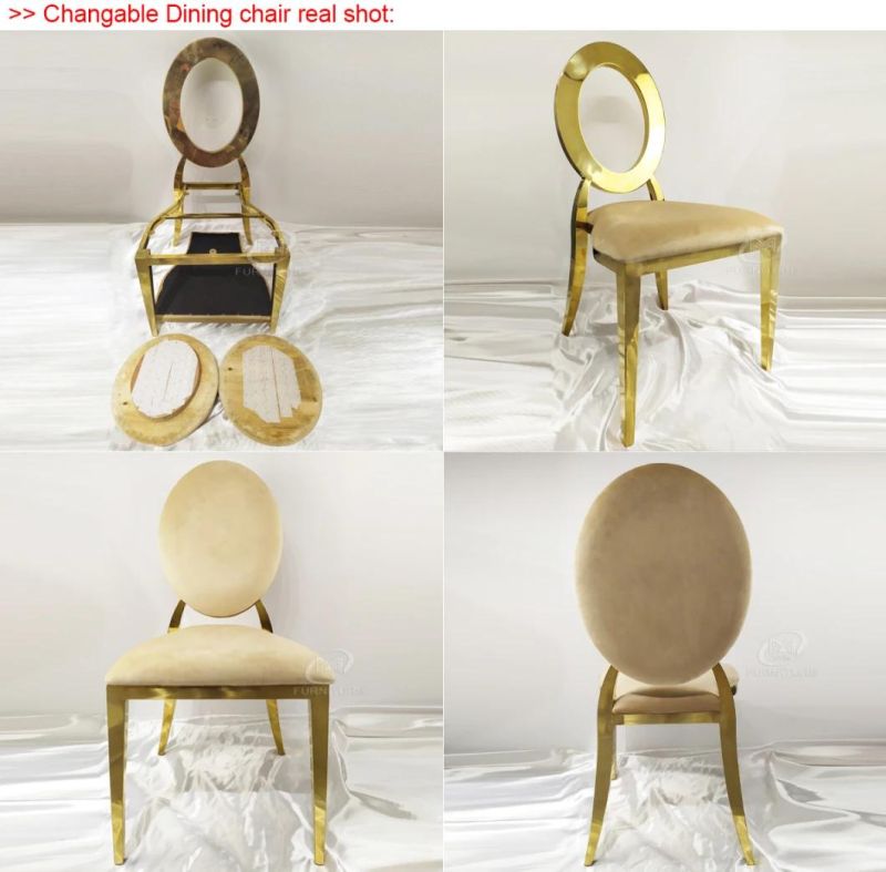 Elegant Convenient Removable Cushion Stainless Steel Chair