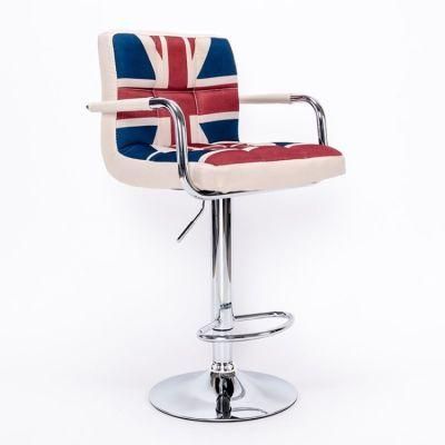 Bar Furniture Chair High Counter Bar Stool with Footrest Faux Leather Swivel Lift Bar Chair