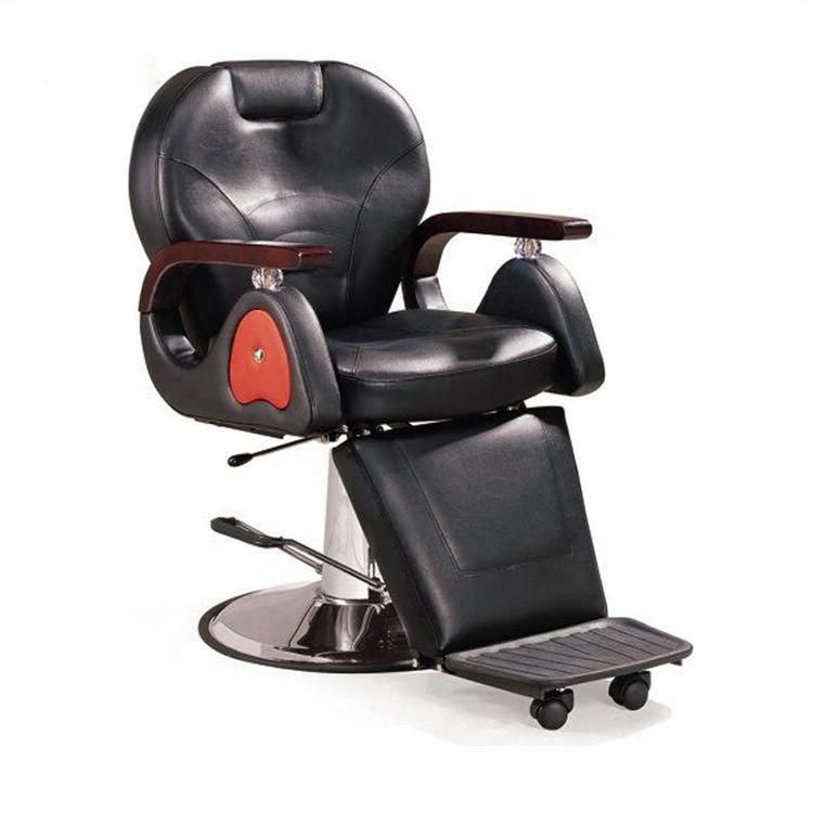 Hl-9008A Salon Barber Chair for Man or Woman with Stainless Steel Armrest and Aluminum Pedal