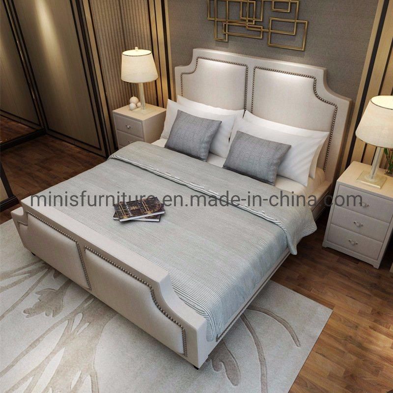 (MN-MB89) Factory Wholesale Price Home/Hotel Bedroom Furniture King Queen Size Leather Bed