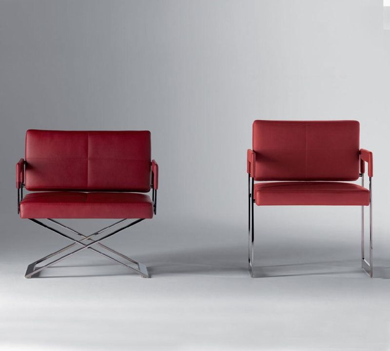 Aster Leather Dining Chair by Jean-Marie Massaud