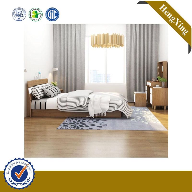 Latest Simple King Size Wood Double Queen Bed Designs with Box