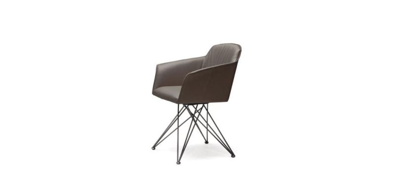 CFC-06 360º Swivel Dining Chair/Microfiber Leather//High Density Sponge//Metal Base/Italian Sample Furniture in Home and Hotel