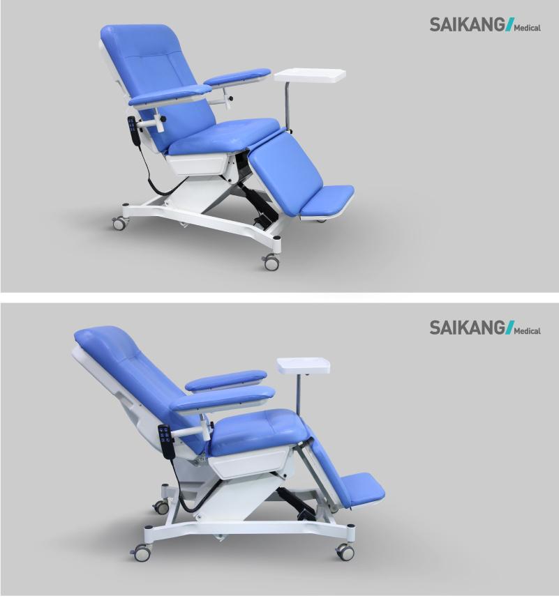 Ske-180 PU Leather Steel Frame Hemodialysis Chairs