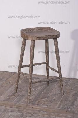 Nordic MID Century Furniture Weather/Weather White/Nature Oak Bar Stool