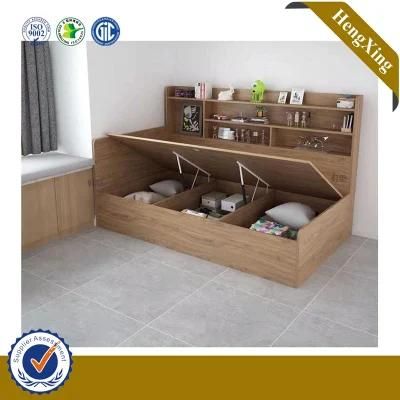 Modern Wooden Children Bookcase Assembly Wood Double Twin Kids Bed Furniture