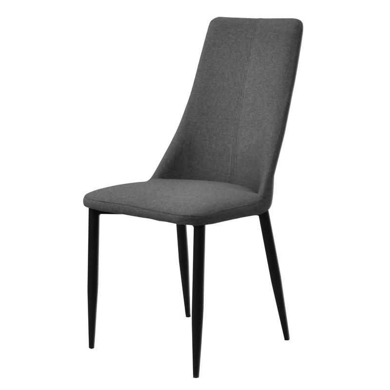 Customization Black Fabric Metal Legs Dining Chair for Home Restaurant Furniture