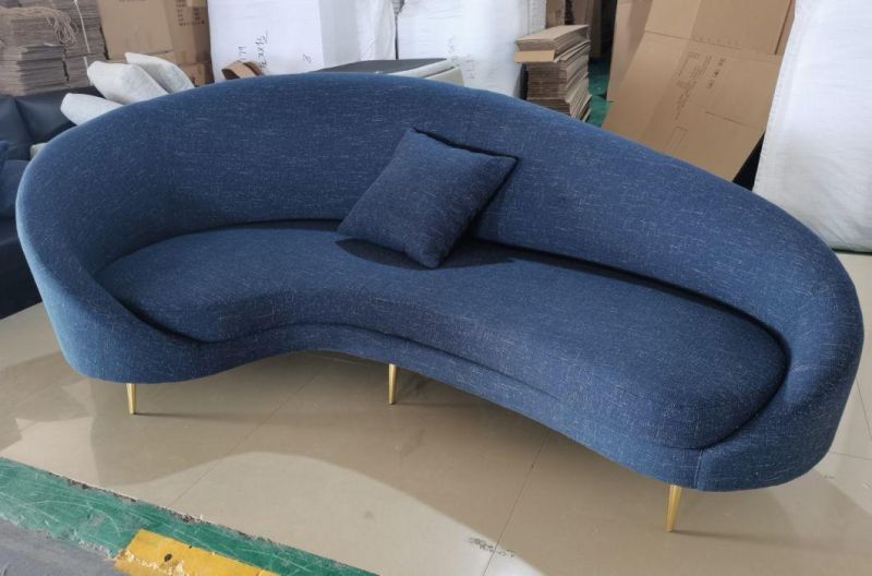 2021 New Design Hotel Abnormal Shape Sofa Banana Shaped Sofa Couch