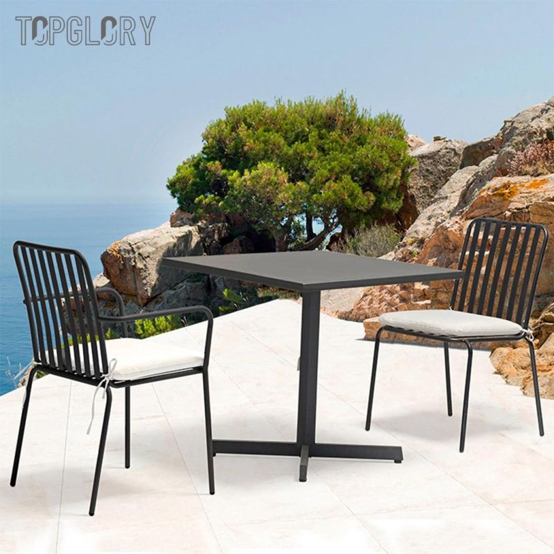 Outdoor Patio Dining Set Modern Designer Villa Restaurant Chair and Tables