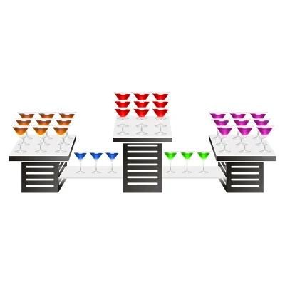Fashionable Acrylic Cold Dessert Hollow Display Stand for Wedding Party