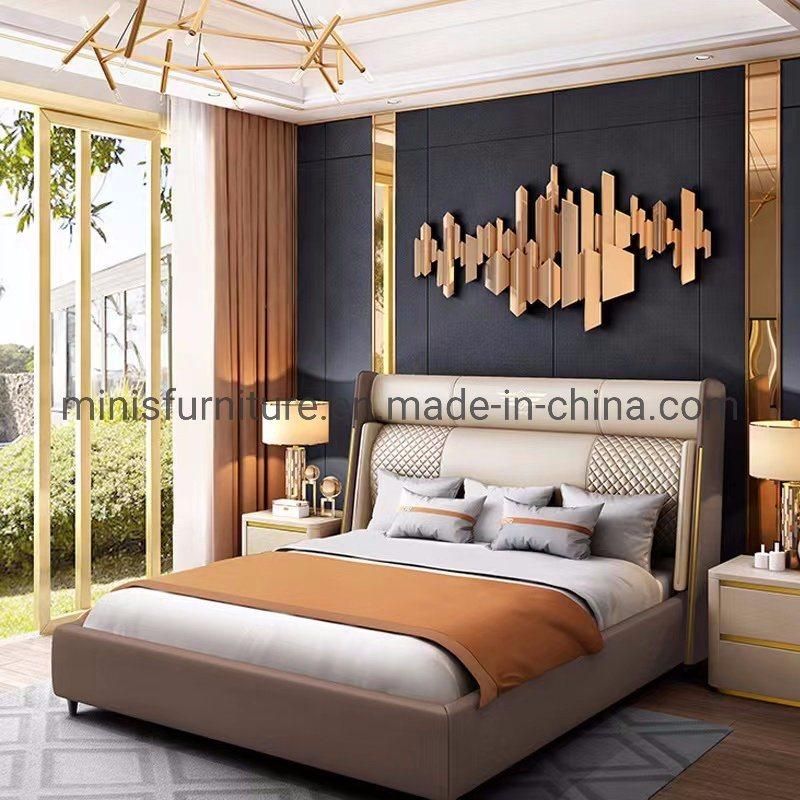 (MN-MB110) Chinese Bedroom Furniture Newest Modern Cheap Price Leather Bed