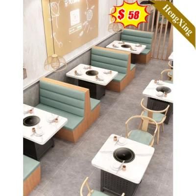 Modern Design Furniture Fabric Leather Sofa with Solid Wood Dining Table Set