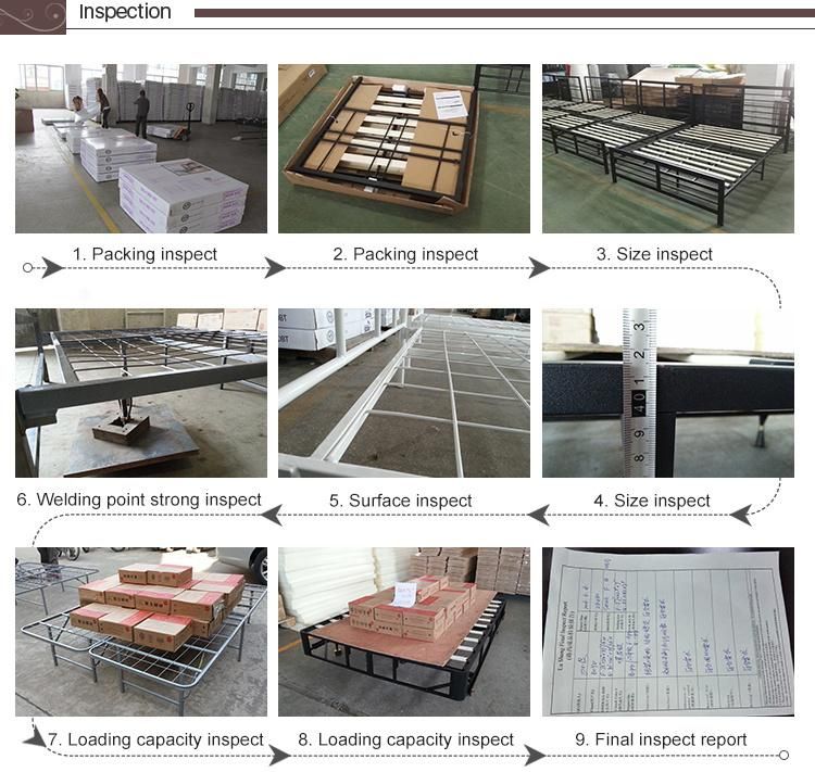 Modern Iron Home Bedroom Furniture Metal Frame Bed with Double Sigle Size for Sale