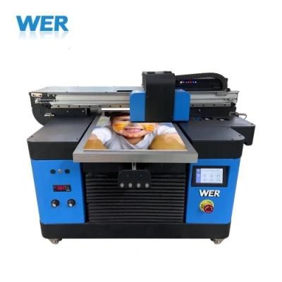 Small Format Wer A2 UV Flat Bed Printer UV LED Printer for Glass, Metal