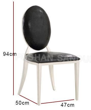 China Factory Wholesale White PU Leather Gold Frame Stainless Steel Furniture Dining Chair