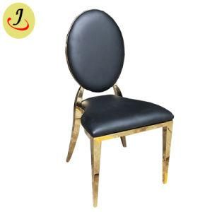 Competition Price Round Back Stainless Steel Leather Dining Chair for Home/Hotel