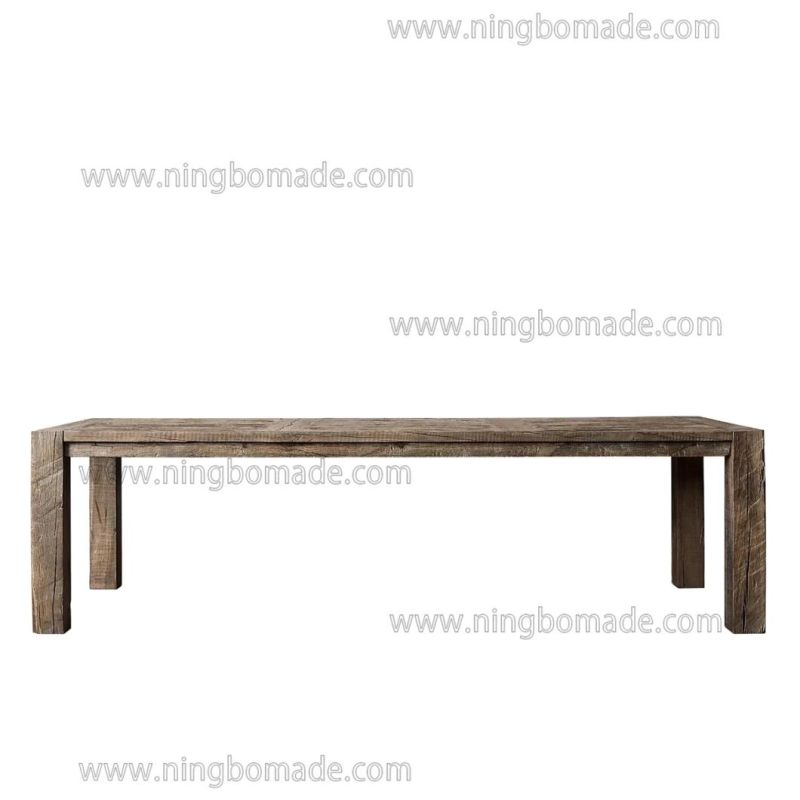 Rough-Hewn Planks Furniture Rustic Nature Reclaimed Oak Dining Table