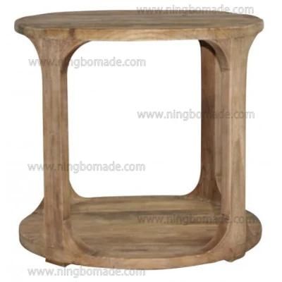 Classic French Casement Furniture Wave Natural Reclaimed Fir Wood Corner Table
