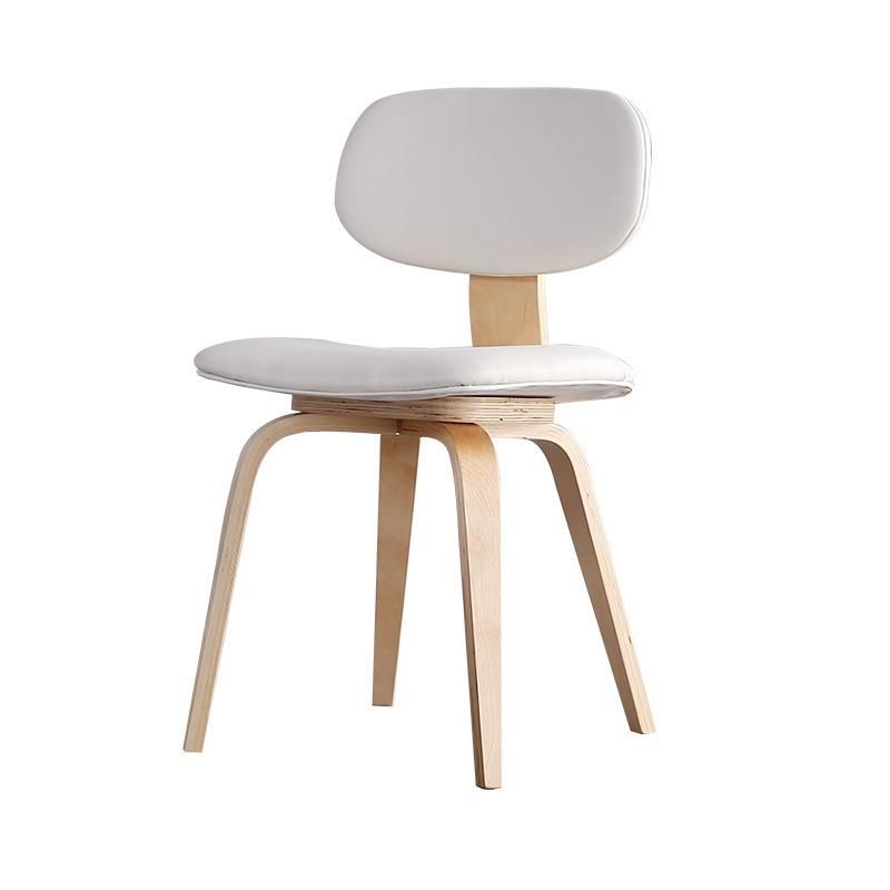 Furniture Modern Furniture Chair Home Furniture Wooden Furniture Contemporary Beige White PU Leather Upholstered Fabric Oak Wood Dining Room Chairs for Sale