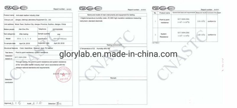 Typical Anti-Static Leather Lab Stool in Lab/Cleanroom (JH-ST038)