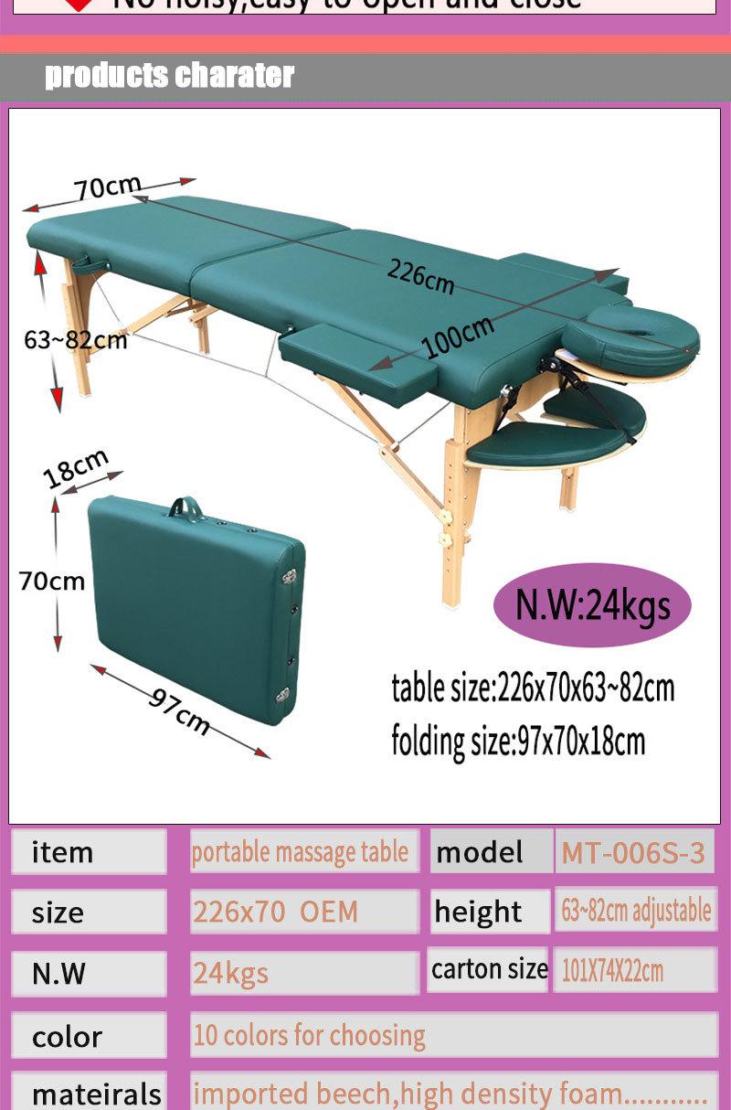 Portable Massage Bed-with Adjustable Headrest Massage Table Massage Couches