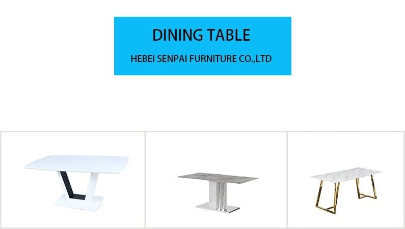Modern Design Home Wedding Banquet Furniture PU Leather Dining Chair with Metal Golden Legs for Living Room