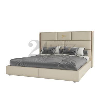 Nordic Style Simple Design Hot Selling Home Furniture Bedroom Genuine Leather Bed